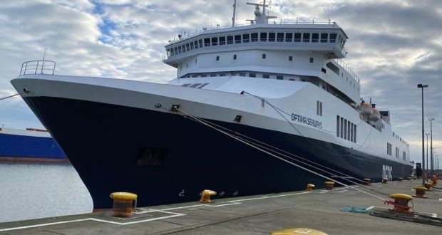 DFDS ship Optima Seaways at Rosslare